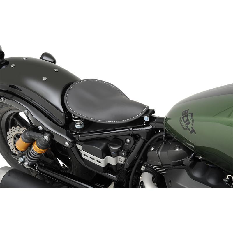 Small Low-Profile Spring Solo Seat - Black Leather