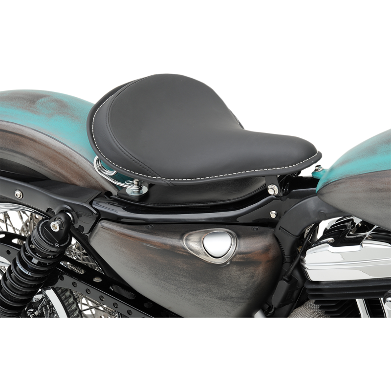 Large Spring Solo Seat - Black Solar-Reflective Leather