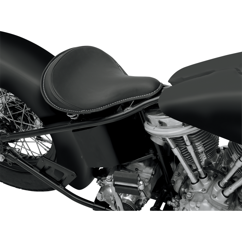 Large Spring Solo Seat - Black Solar-Reflective Leather