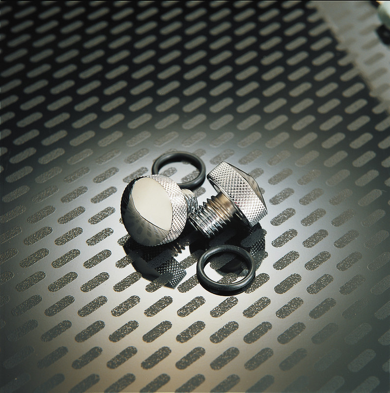 Drag Specialties Chrome Knurled Bolt Kit for Softail Seats