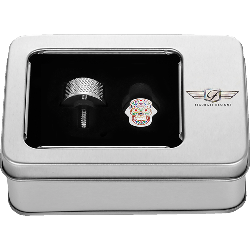 Seat Mounting Knob - Mirror Polished w/ Sugar Skull