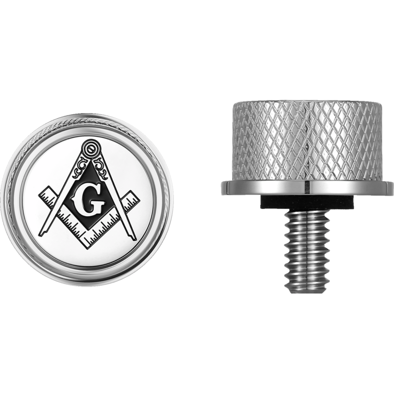 Seat Screw Mirror Polished Masonic Emblem