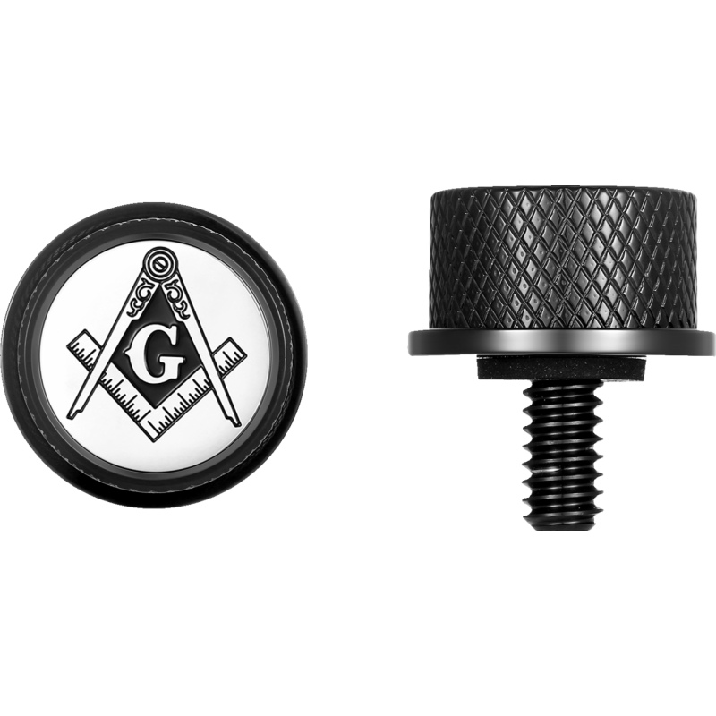 Seat Screw Black Masonic Emblem