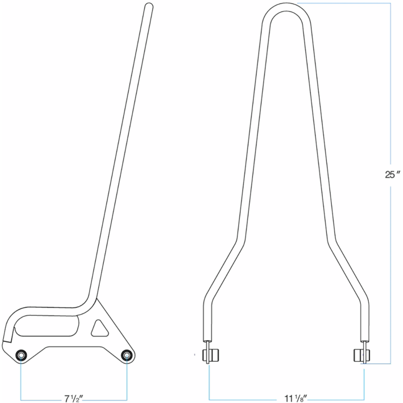 EXFIL Sissy Bar, Chrome