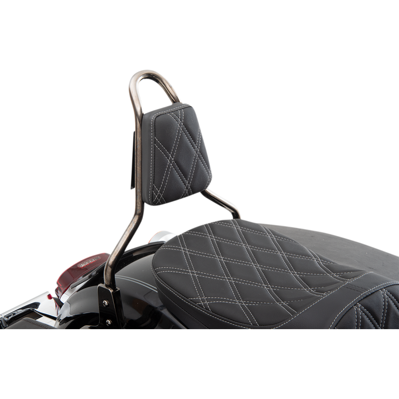 Tapered Backrest Pad Double Diamond Silver