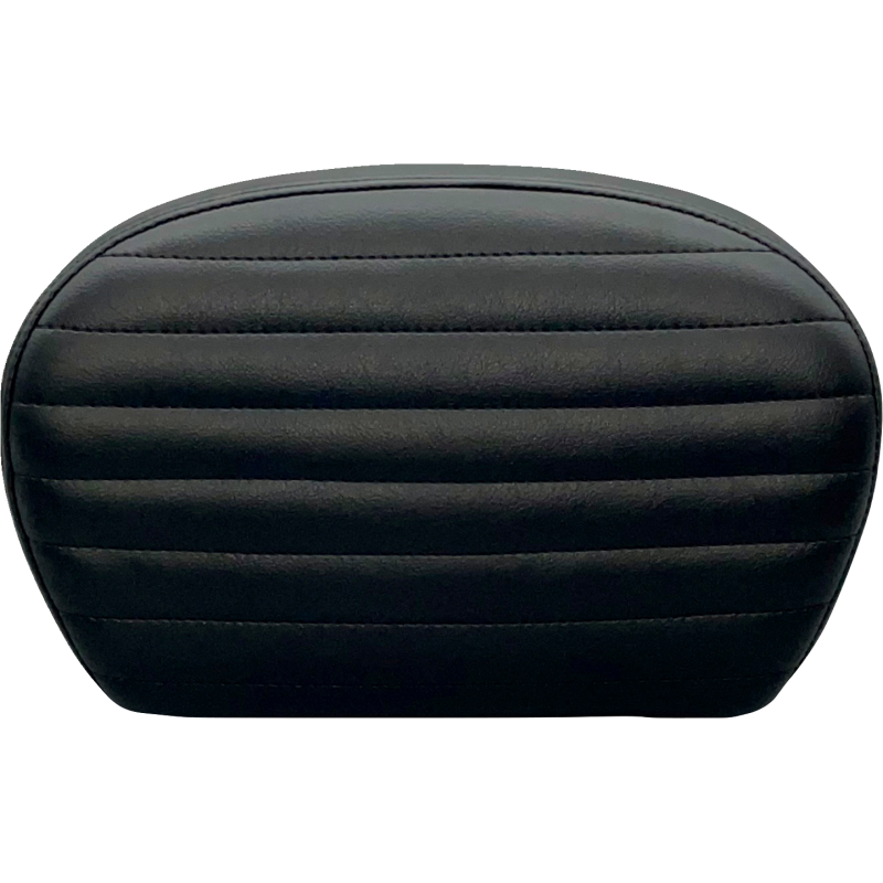 Sissy Bar Pad Pleated Dull Black Vinyl