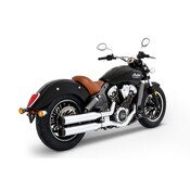 (image for) Rinehart Racing 3.5" Slip-On Mufflers, Chrome with Black End Caps
