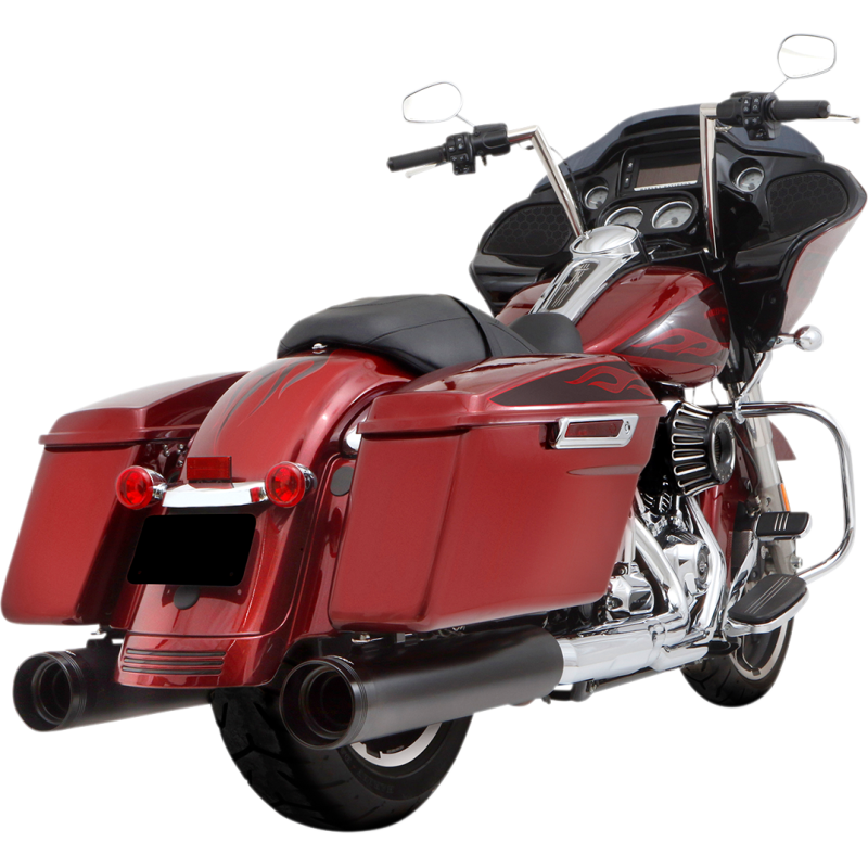 DBX45 Slip-On Mufflers, Black with Tradition Black End Caps