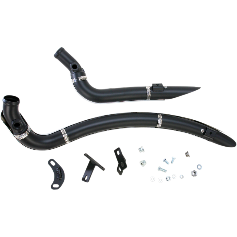 Radial Sweepers Black w/ Chrome Slotted Heat Shields