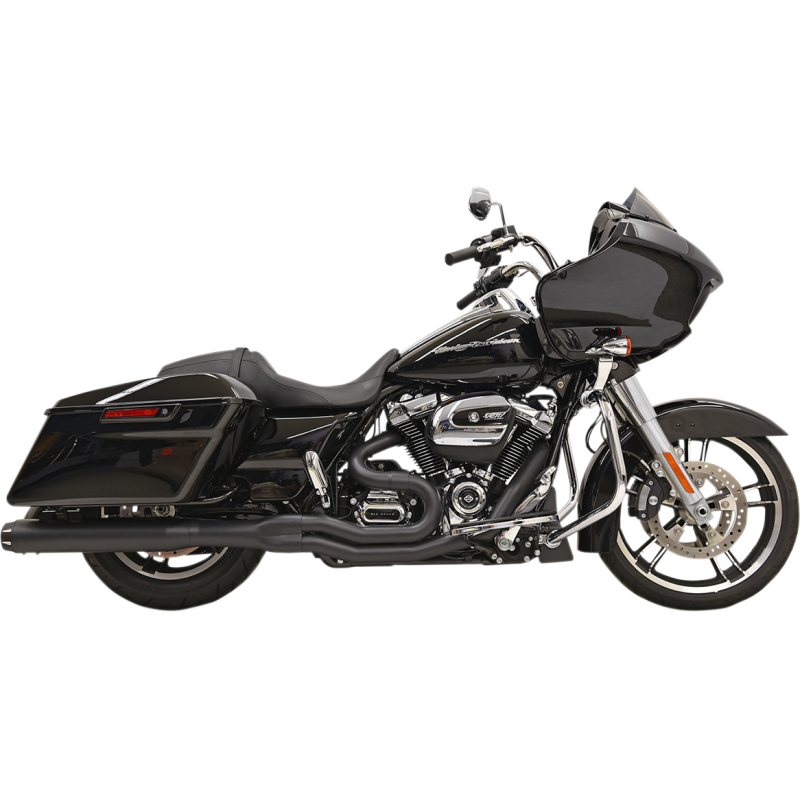 Bassani B4 2-Into-1 System - Black, Straight Can-style