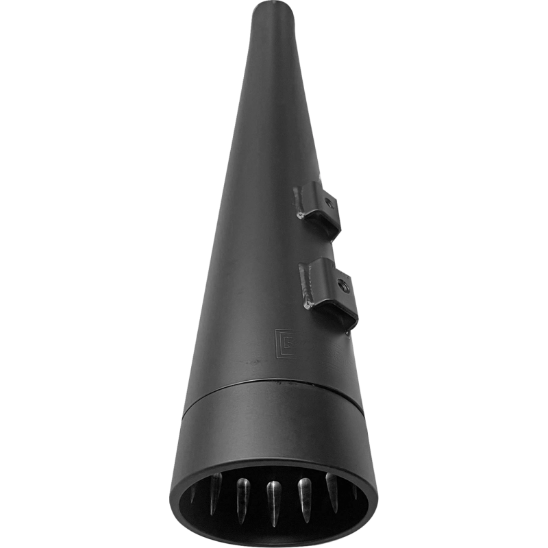 4" DNT Megaphone Mufflers - Black w/ Black End Cap