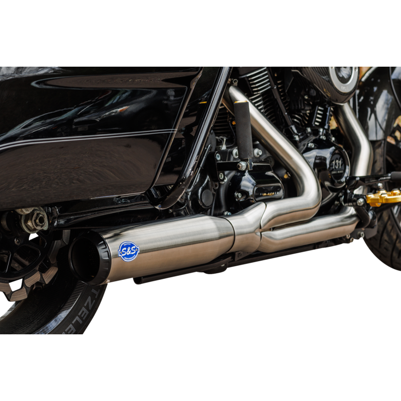 Qualifier 2-Into-1 Race Exhaust System - Brushed Stainless