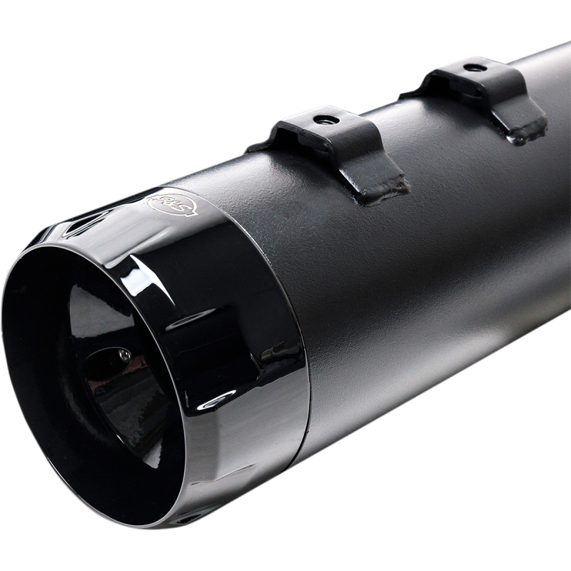 4 1/2" MK45 Performance Mufflers - Black / Black Machined Thruster