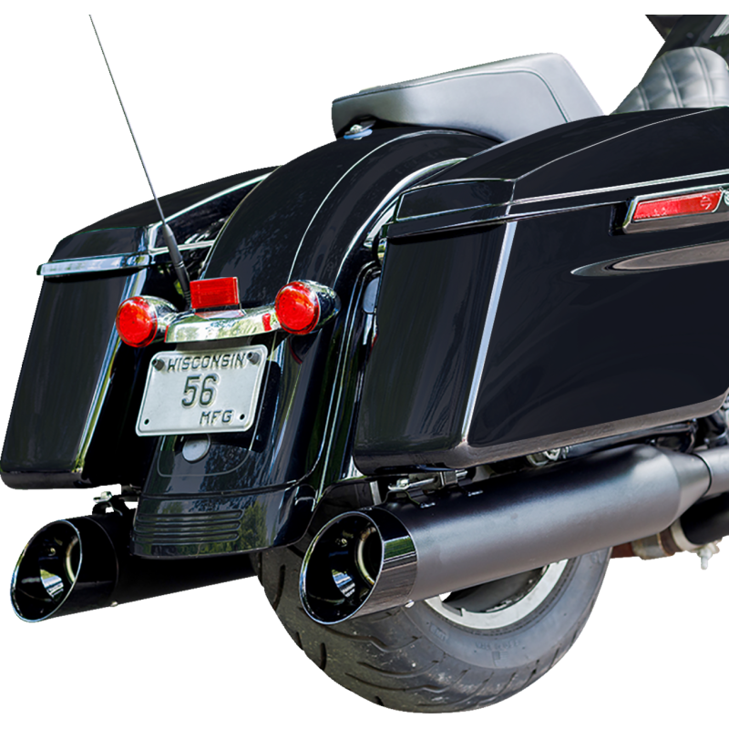 4 1/2" MK45 Performance Mufflers - Guardian Black / Gloss Black Cutlass