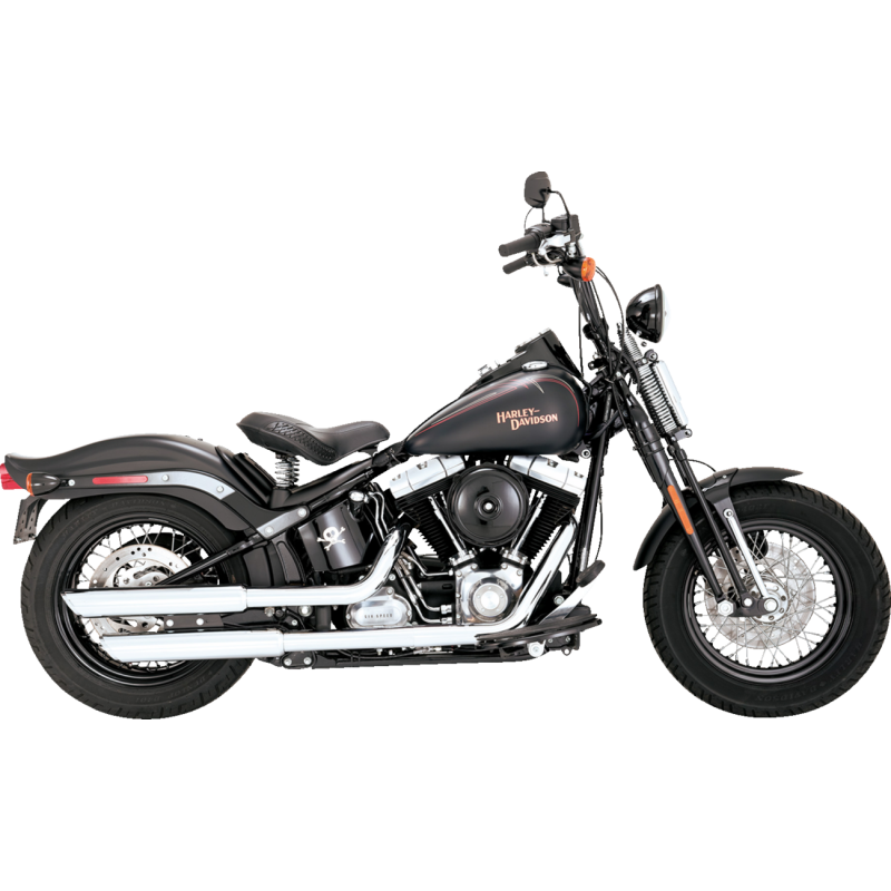 3" Twin Slash Slip-On Muffler Chrome