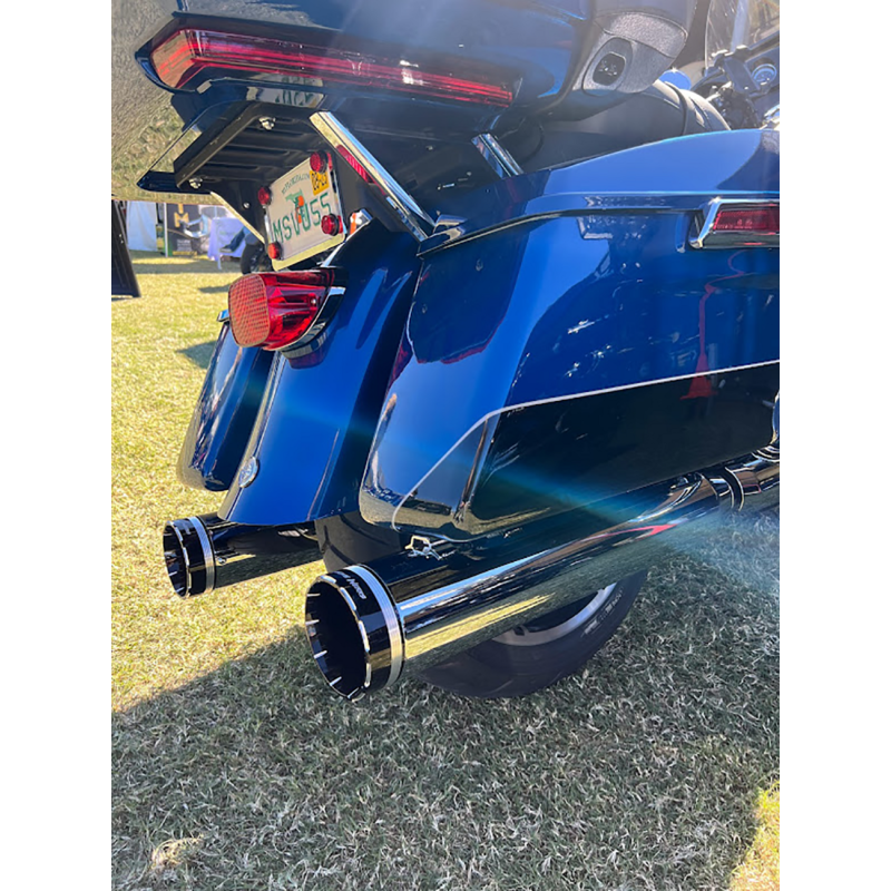 Chrome Mufflers w/ Black Tracer Tip