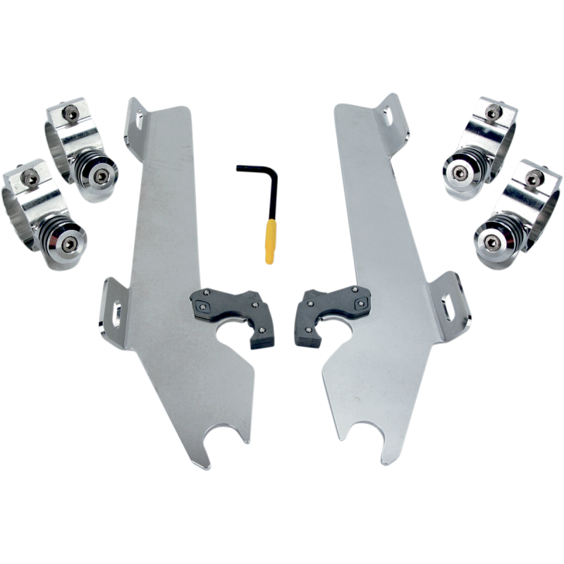 Trigger-Lock Mount Kit Polished for Honda VT1300CR Stateline 10-15