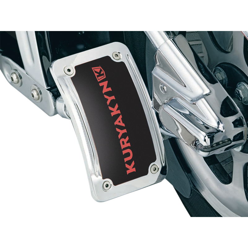 Lighted Curved Vertical Side-Mount License Holder - Chrome