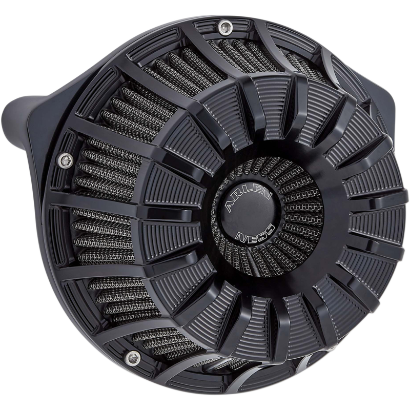 Arlen Ness Inverted Series Air Cleaner Kit - 15-Spoke, black anodized