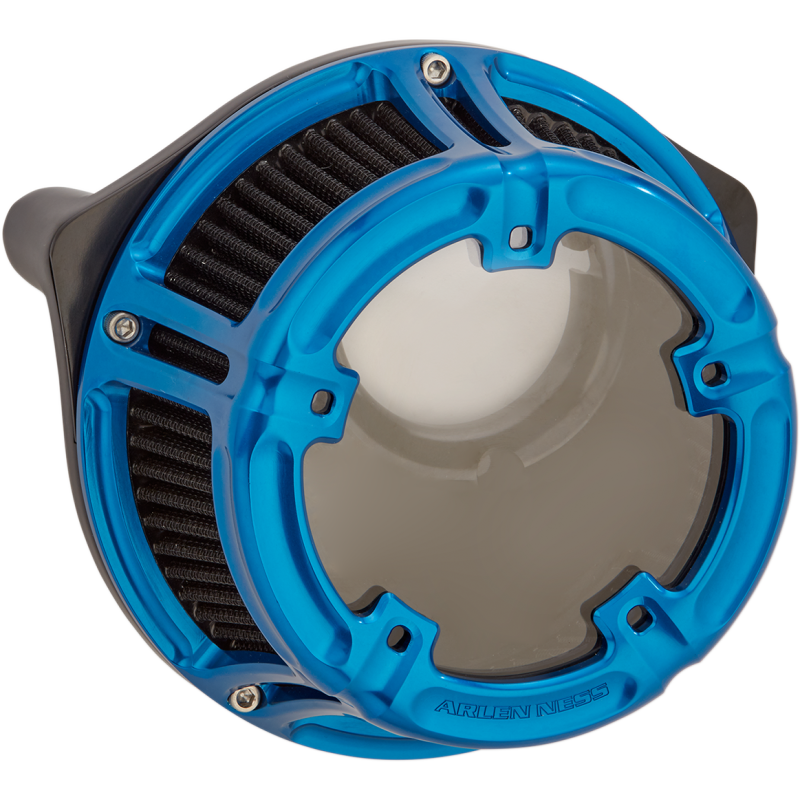 Arlen Ness Method Clear Series Air Cleaner Kit - Blue anodized