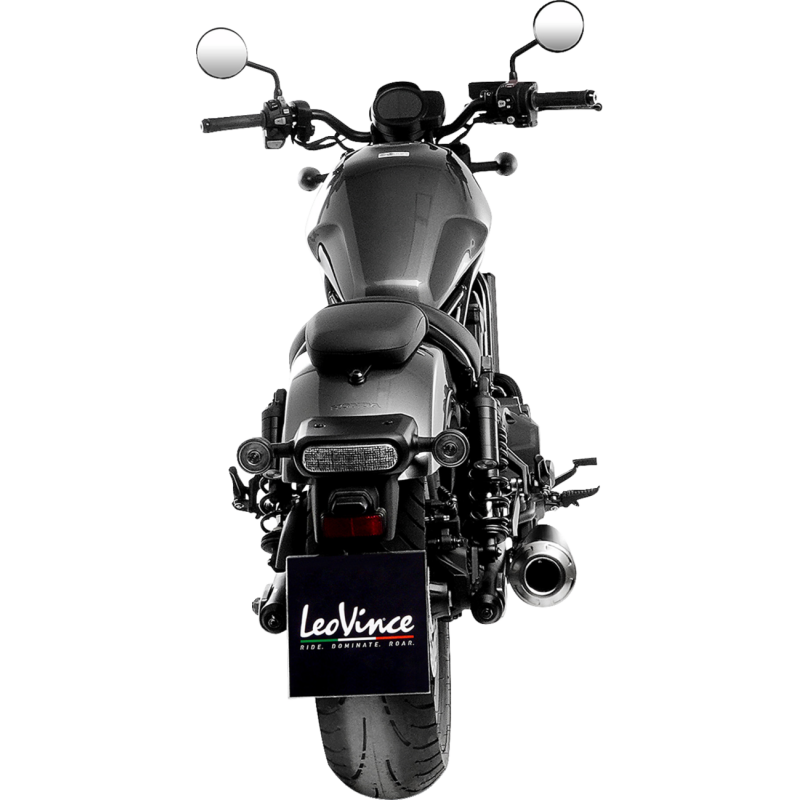 LeoVince Classic Racer Slip-On - Black Stainless Steel