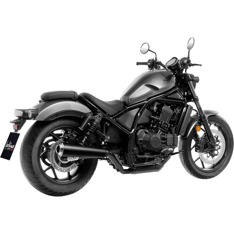 LeoVince Classic Racer Slip-On - Black Stainless Steel