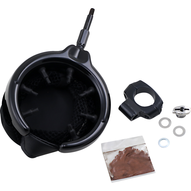 Perch Mount Drink Holder with Basket, Gloss Black