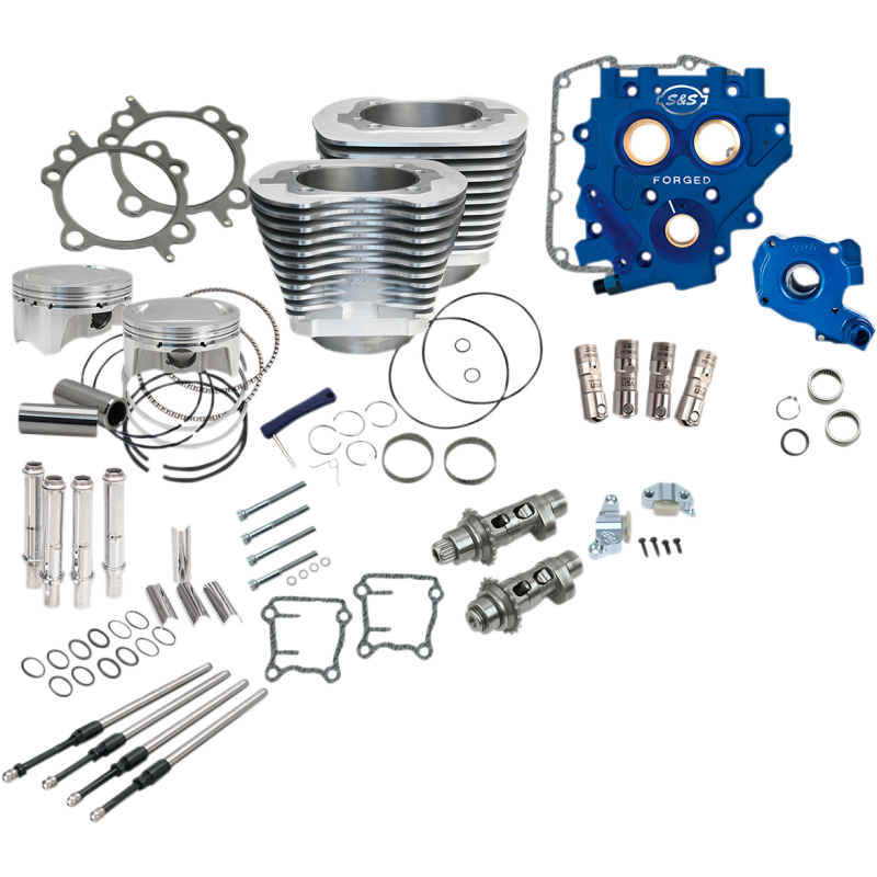 S&S 110" Power Package - Silver, Chain Drive