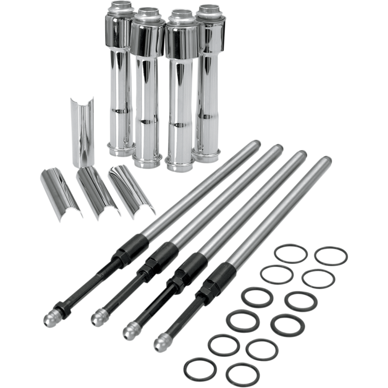 Quickee Pushrod Kit w/ Chrome Covers