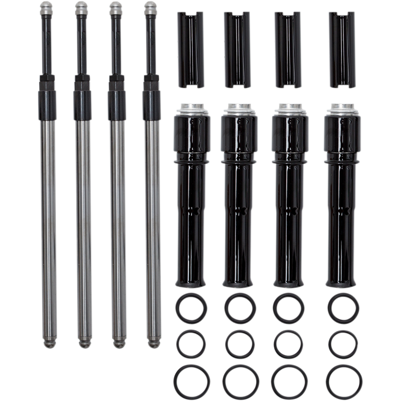 S&S Quickee Pushrod Kit with Gloss Black Covers