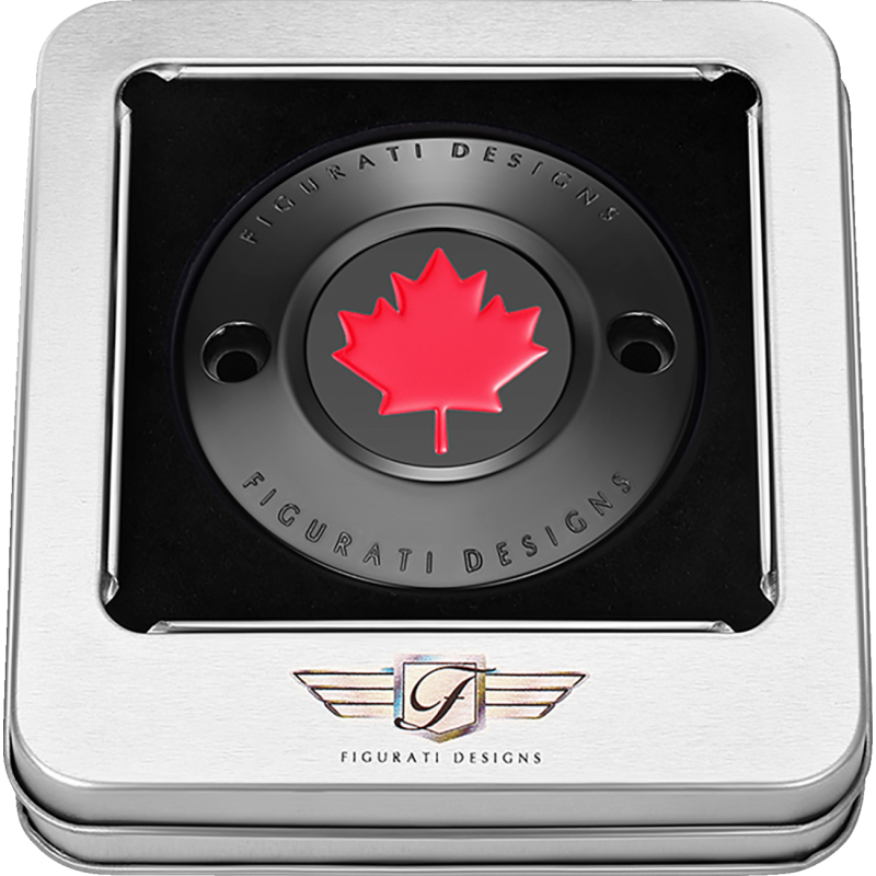 Timing Cover Black w/ red maple leaf