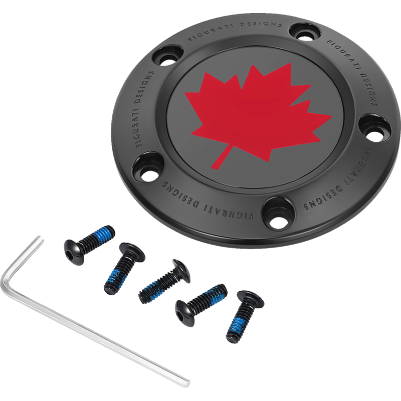 Timing Cover Black w/ red maple leaf