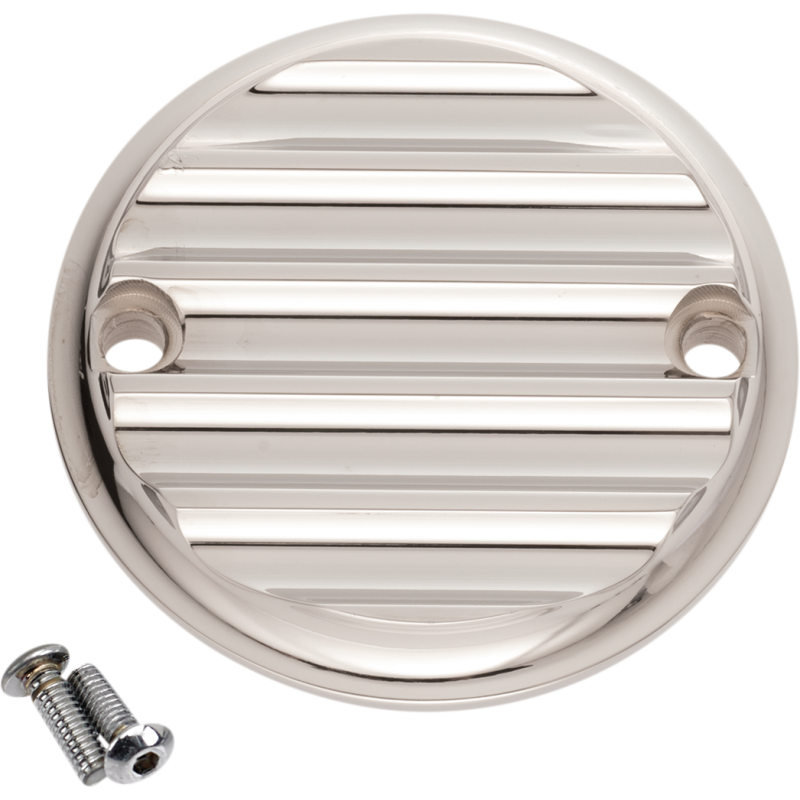 Joker Machine Points Cover - Finned, Black Chrome