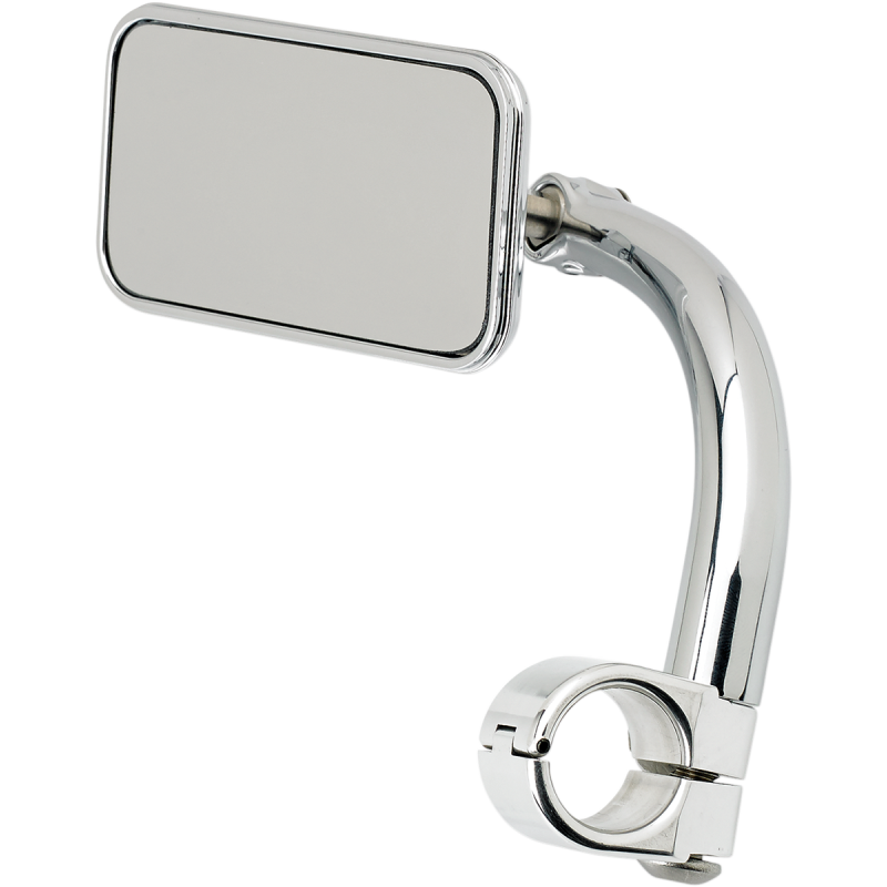 Rectangular Utility Mirror, Chrome for 7/8" bars