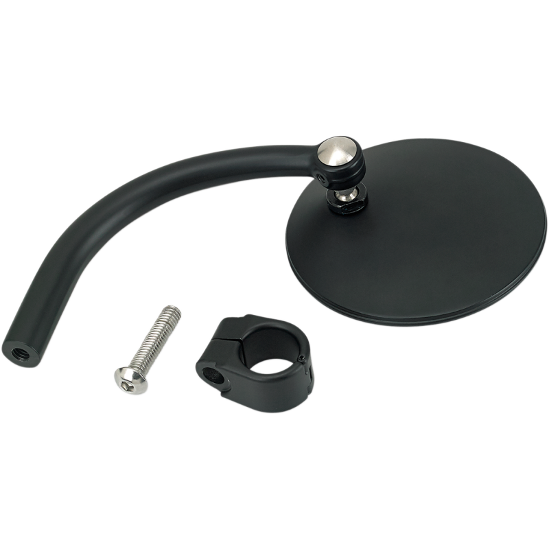 Round Utility Mirror, Black for 7/8" bars