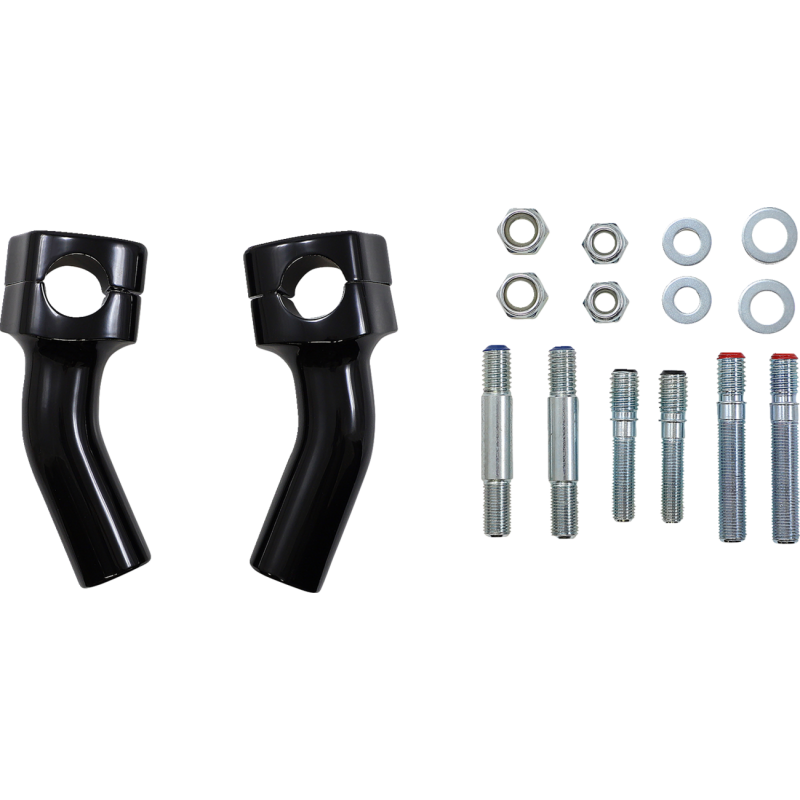 Kickback Risers for Yamaha XV1700PC Road Star Warrior 02-09, Gloss Black