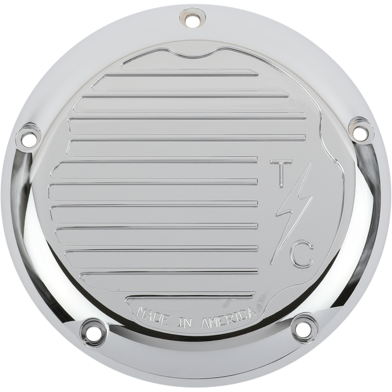 Derby Cover Finned Chrome