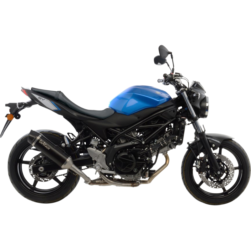 LV ONE EVO Black stainless steel Slip-On for SUZUKI SV650/X 17-24