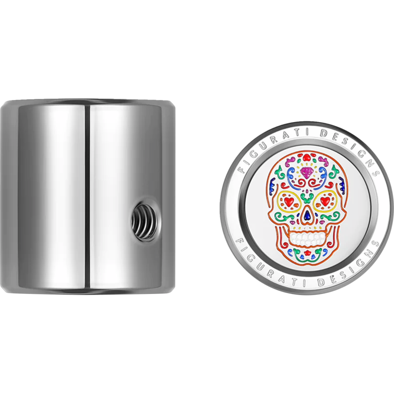 Heel-Toe Shifter Cover Mirror w/ Sugar Skull