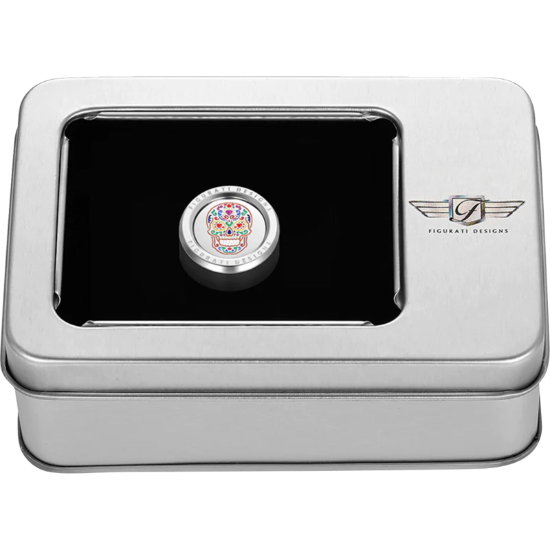 Heel-Toe Shifter Cover Mirror w/ Sugar Skull