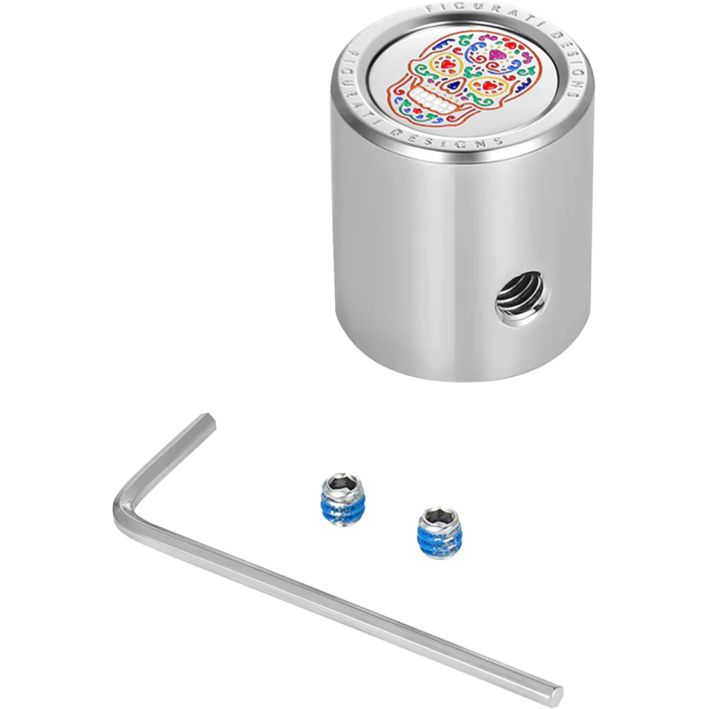 Heel-Toe Shifter Cover Mirror w/ Sugar Skull