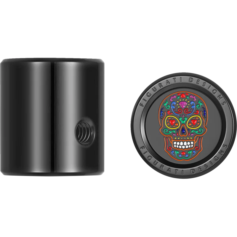 Heel-Toe Shifter Cover Black w/ Sugar Skull