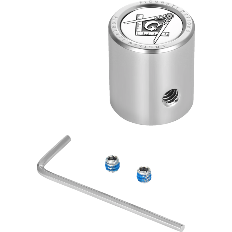 Heel-Toe Shifter Cover Mirror w/ Masonic Emblem