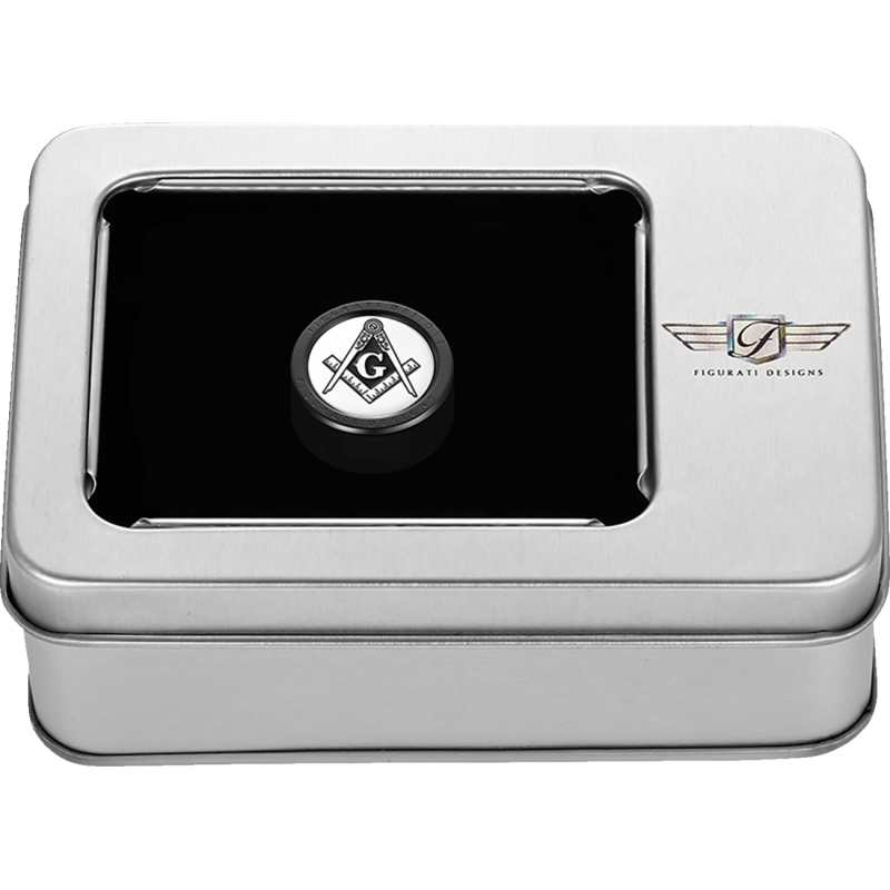 Heel-Toe Shifter Cover Black w/ Masonic Emblem