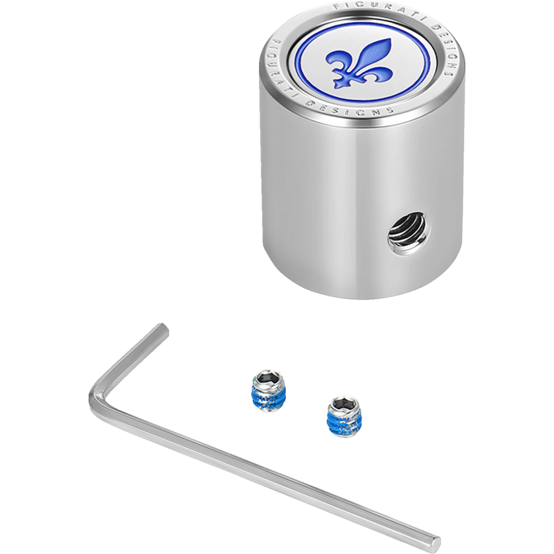 Heel-Toe Shifter Cover Mirror w/ Blue Fleur-de-lis