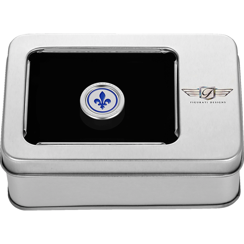 Heel-Toe Shifter Cover Mirror w/ Blue Fleur-de-lis