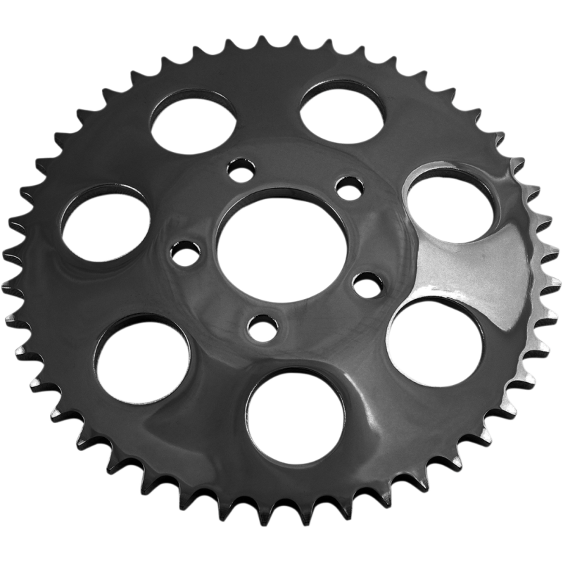Drag Specialties 46-Tooth Dished Rear Sprocket, Gloss Black