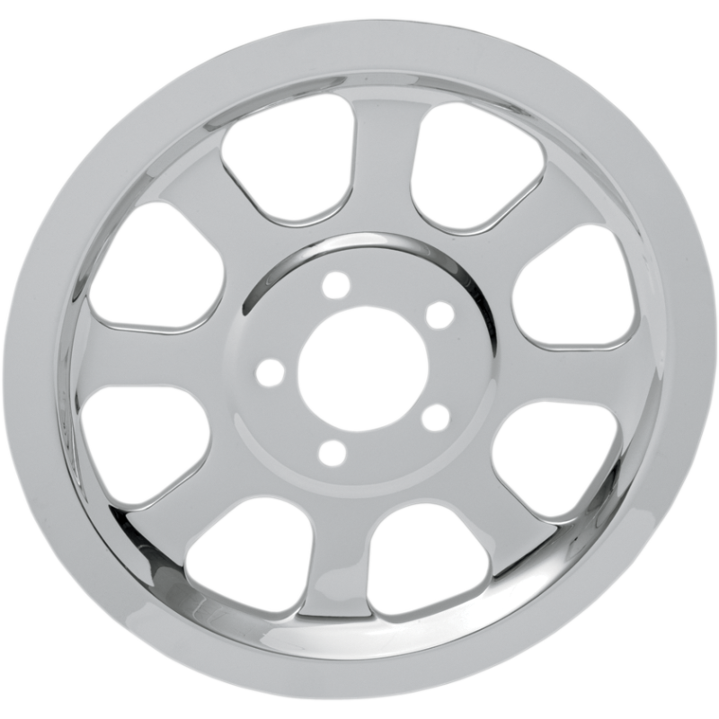 Chrome Outer Rear Pulley Insert for 00-05 FXST/FLST