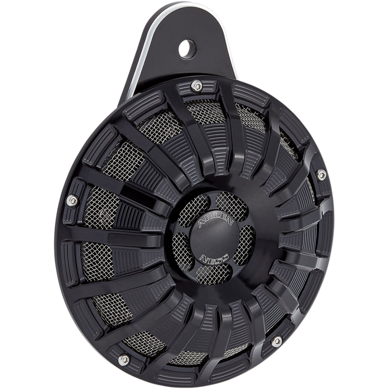 Arlen Ness Billet Horn Kit - 15-Spoke, Black Anodized