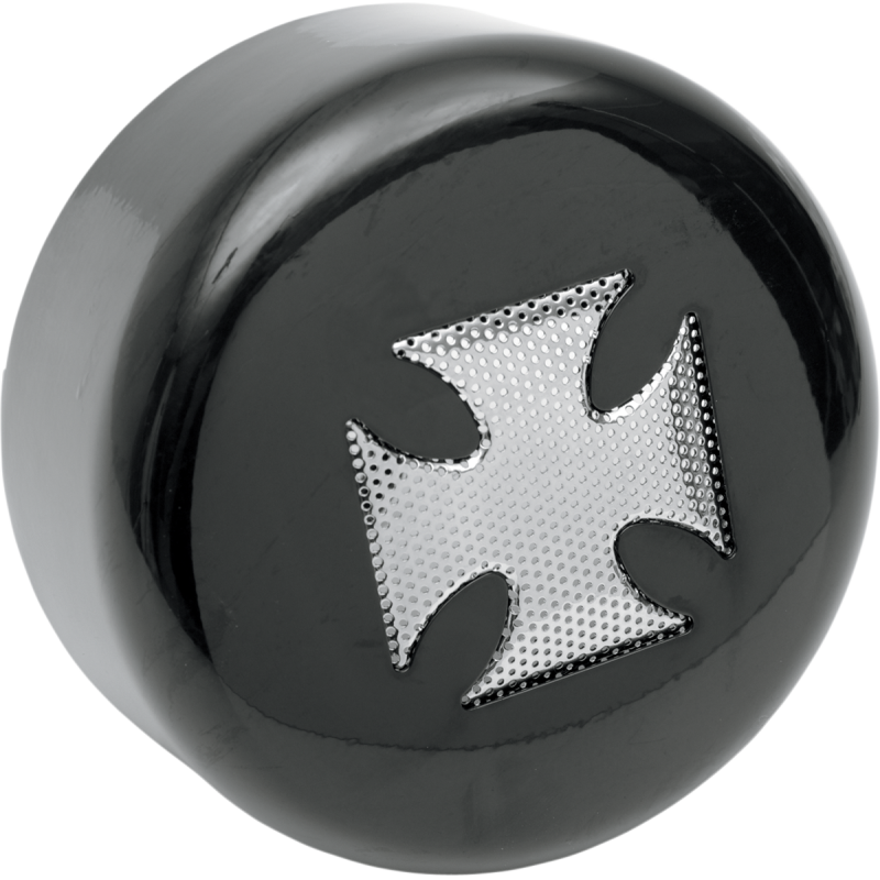Black Powdercoat Horn Cover W/ Chrome Cross